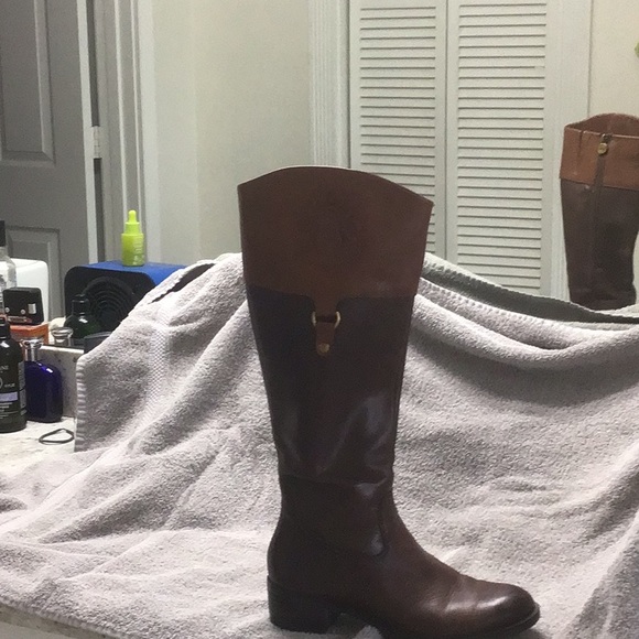 Make and Offer! Franco Sarto boots 6.5 Brown 2tone - Picture 2 of 9